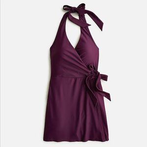 NWT J. Crew Halter wrap swim dress BC122 - Iris, Size 6